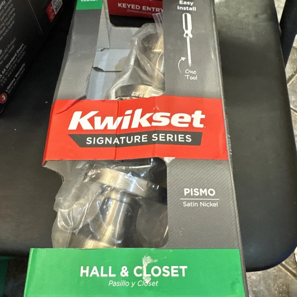 Kwikset Pismo Satin Nickel Hall and Closet Door Knob 720psk Rdt‎ 15 Cp